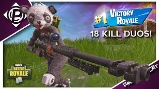 18 Kills Duo Game! - New Panda Team Leader Skin - Fortnite Battle Royale Gameplay