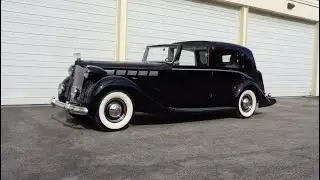 1938 Packard Sedanca deVille Body By Barker Super Eight Engine Sound My Car Story with Lou Costabile