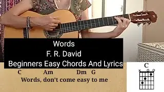 WORDS - F. R. David - Beautiful Cover | Easy Chords - Beautiful Love Song