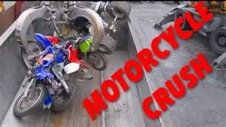 Over 200 motorcycles crushed by police | England