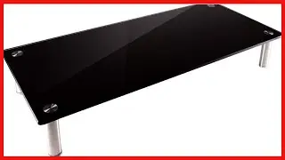 Great product -  Monoprice Medium Multimedia Desktop Stand, Black Glass (27.6