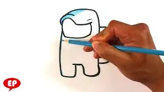 EASY How to Draw AMONG US - Curious Crewmate