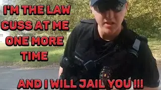 Punk Rookie Cop Threatens Arrest No Crime
