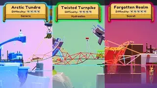Poly Bridge 3 | World 10, 11, 12 Showcase