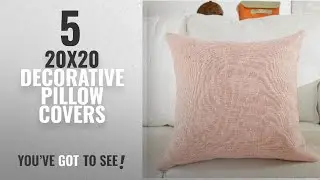 Top 10 20X20 Decorative Pillow Covers [2018 ]: Home Brilliant Decorative Lined Linen Euro Pillow