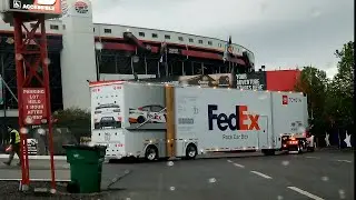 NASCAR cup & Craftsman Truck series hauler's entering Bristol motor speedway. 04/07/2023