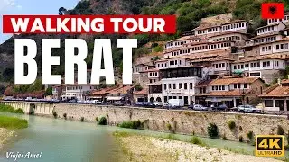 Walking Tour in Berat | One of the most beautiful cities in Albania | 4K UHD