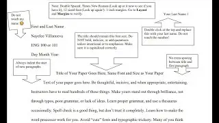 Formatting Essays MLA Style