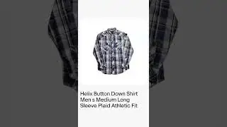 Helix Button Down Shirt Men's Medium Long Sleeve Plaid Athletic Fit