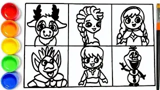 How to draw Disney Frozen Characters | Drawing For Kids | Frozen