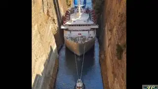 Corinth Canal in Greece   The Narrow shipping Channel in the World