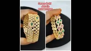 One Gram Gold Cz Bangles designs #shorts #bangles #czbangles #shortsviral #trendingshorts