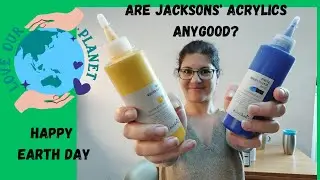 testing Jackson's own brand acrylic paint