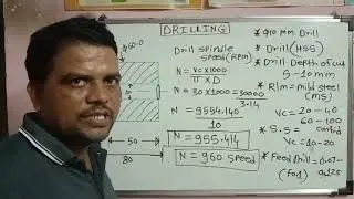 Spindle Speed Formula | Drilling Operations || Cnc Drilling program tutorial for beginners #cnc #2d