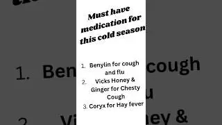 Must Have medication for this cold season #hayfever #coldandflu #cough