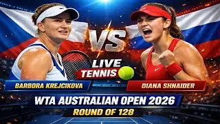 Barbora Krejcikova Vs Diana Shnaider 🎾LIVE TENNIS WTA Australia Open 2026 Round Of 128