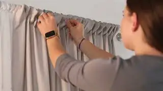 Curtain CARMENA color gray dragon tape transparent 5 cm braid HOMEDE