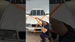 Audi V8 DIY Hood Mod: Matte Black V Stripes 🧼📏🖤