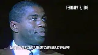 Magic Johnson Jersey retirement | #OnThisDay in 1992