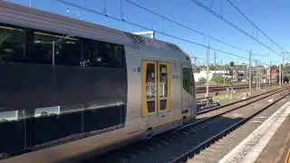 NSW Trainlink OSCAR H Set departing from Blacktown - Mitsubishi IGBT-VVVF
