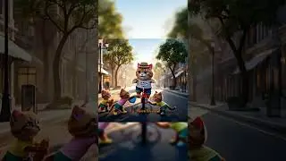 Morning Stroll with the Oyen Squad #cat #cats #catshorts #catlovers