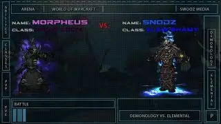 Ness Legend of Arena Masters - Morpheus vs. Snodz - Wow Mop 5.4.8 ( demolock vs elemental shaman )