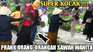SCARECROW PRANK GIRL { SATU KELUARGA LARI SEMUA } PRANK ORANG SAWAH WANITA [ PRANK TERBARU 2022 ]