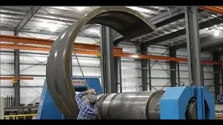 Amazing Bending Super-thick Steel Plate Process. Biggest Heavy Equipment Machines Working