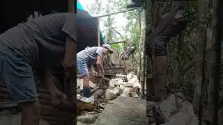 WE FIXING A BROKEN HOUSE BECAUSE OF THE TYPHOON ADA 