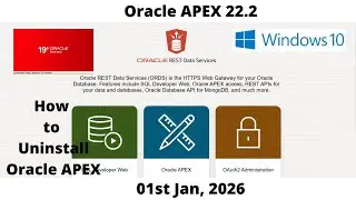 How to Uninstall Oracle APEX 22.2 | DB 19c | Windows 10 | Omar Baig