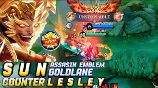 SUN TUTORIAL MOBILE LEGENDS COUNTER LESLEY | BUILD SUN | MOBILE LEGENDS #MOBILELEGENDS #MLBB #SUN