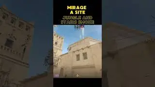 CS2 Mirage - A Site Jungle and Stairs Smoke #cs2 #counterstrike