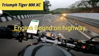 Triumph Tiger 800 XC on Highway | Only Engine Sound | Arrow Exhaust | No Music