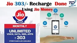 Jio 303/- Recharge Has Been  Done  Using Jio Money