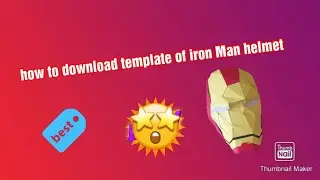 how to download template of iron Man helmet