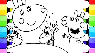 Mummy Rebecca's children are crying Drawing Easy, Peppa Pig Drawing, Peppa Pig Coloring
