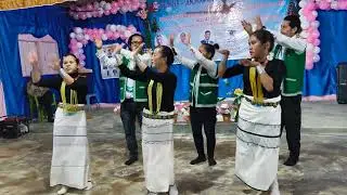 Galo traditional Christian dance competition during christmas celebration at Nyorak, Arunachal.... 