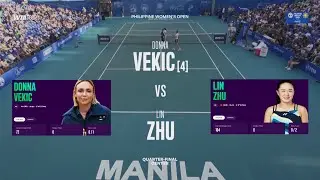 (4) Donna Vekic (CRO) vs Lin Zhu (CHN)  -  Game, Set, Match