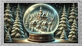❄️ Magical Snow Globe Village - TV ART ❄️ | 🎵 Magical Winter Music | Whimsical Background ✨🌨️