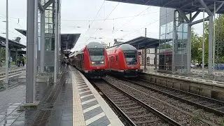 Zugverkehr in Rastatt mit Br101, Br145, Br146, Br187, Br401, 407