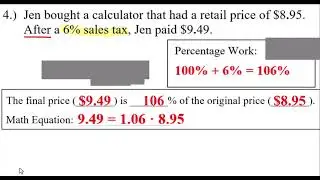Intro to Percent of Increase and Decrease - Markups, Markdowns, Sales Tax, and Discount