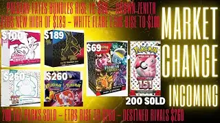 $69 PALDEAN FATES BUNDLES - CROWN ZENITH ETBS $189 - WHITE FLARE ETBS $100 -  200 151 PACKS SOLD