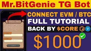 Mr BitGenie Biggest Mining project back by $Core | BitGenie Airdrop full Tutorial $10k