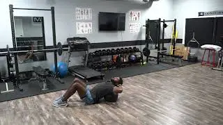 Anterior Chest Expansion on Med Ball with Hands Behind Head