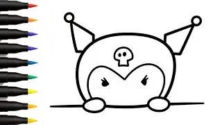 How to Draw Kuromi Easy Step by Step | Cute Kuromi Drawing for Kids - Step by Step Tutorial 