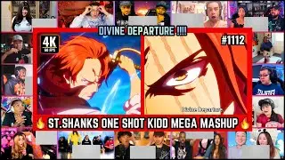 🔥🔥SHANKS VS KIDD Mega Reaction Mashup - One Piece Episode 1112 Mega Reaction Mashup #onepiece1112