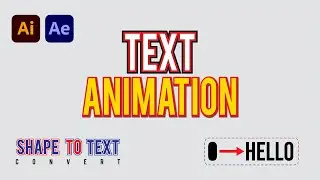 Shape to text convert.// Text Effect. // Text Animation #motiongraphics #hellomotion