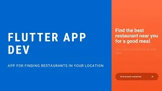 Flutter Animated Splash Screen For Restaurant Finder App