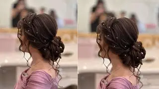 Wedding hairstyles for girls |Beautiful bun hairstyle 