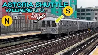 NYC Subway: R46 Astoria shuttle action on the N line! w/ Yellow 